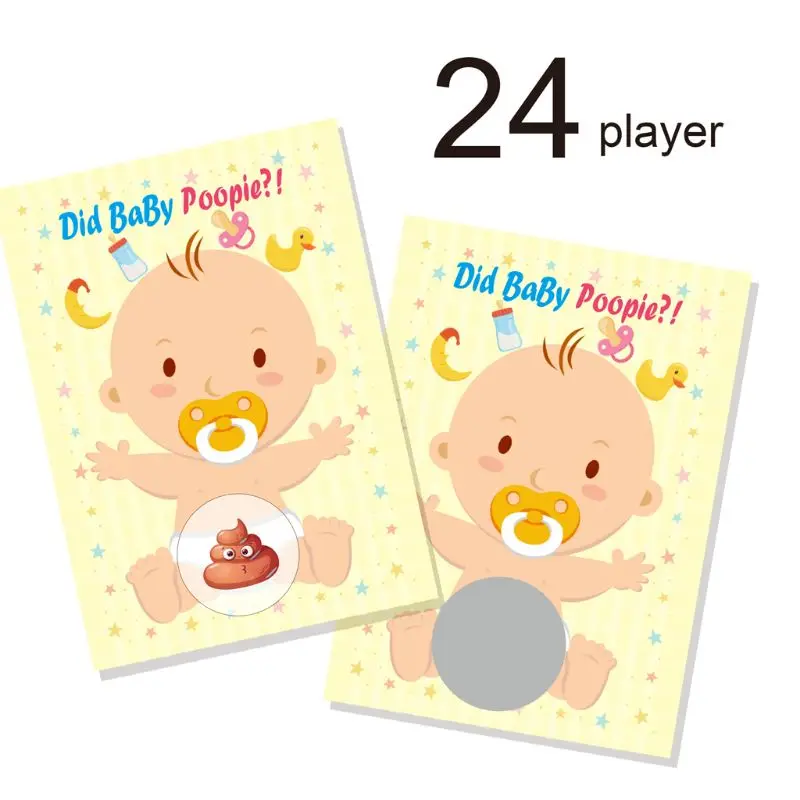 Baby Shower Scratch Off Game Lottery Ticket Raffle Cards Gender Neutral Boy or Girl Funny Activity for Diaper Raffles Ice Breake