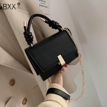 

[BXX] Vintage PU Leather Quality Crossbody Bags For Women 2020 Spring Shoulder Messenger Bag Lady Luxury Chain Handbags HL208