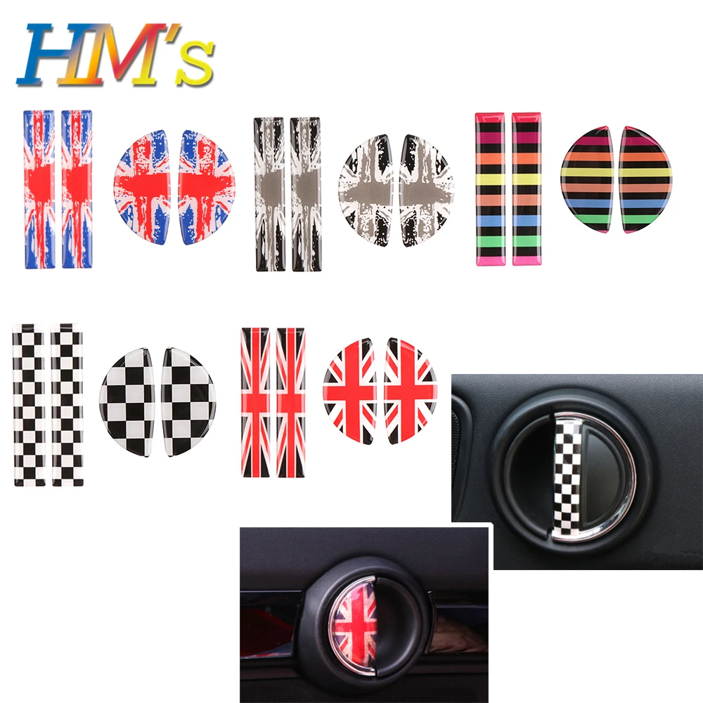 Interior Car Decoration Accessories Front Rear Door Handle Sticker Decal Styling For Mini Cooper F55 F56 F60 R60 | Автомобили и