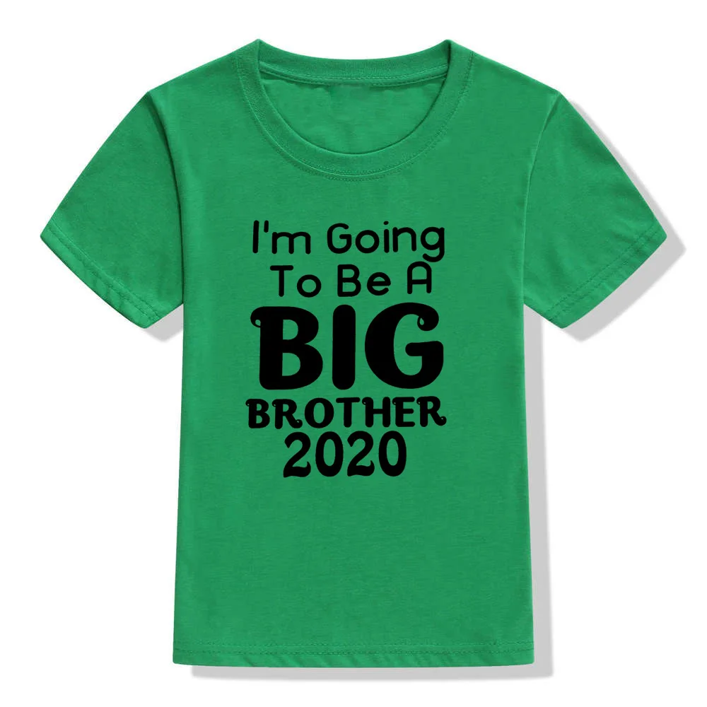 Лидер продаж, футболка с короткими рукавами для маленьких мальчиков, футболки с надписью «I'm Going To Be A Big Brother», одежда, белая Повседневная футболка - Цвет: 43X1-KSTGN-