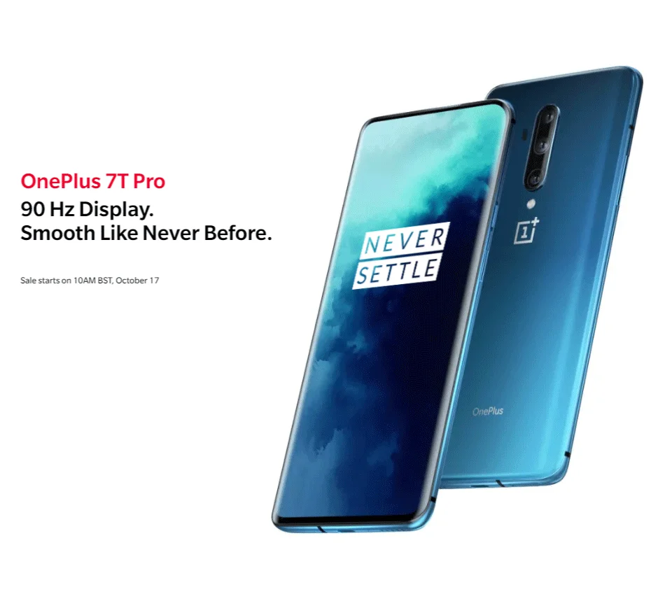 Смартфон OnePlus 7T Pro с глобальной прошивкой, 8 ГБ, 256 ГБ, Восьмиядерный процессор Snapdragon 855 Plus, дисплей 6,67 дюйма, 90 Гц, NFC UFS 3,0, 4085 мА/ч