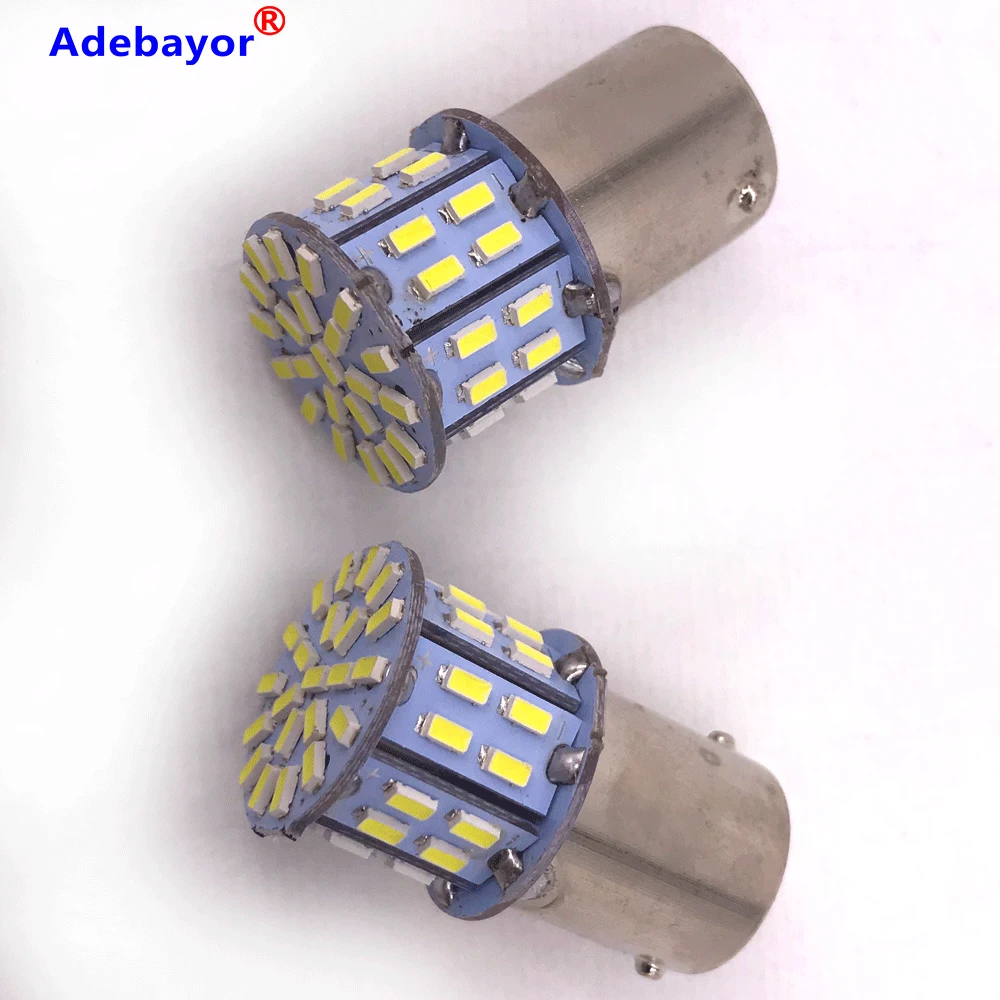 150 шт. супер яркий BA15S 1156 3014 P21W 50SMD Led 1206 12V тормоза автомобиля светильник поворотники заднего вида парковки Обратный лампы Адебайор