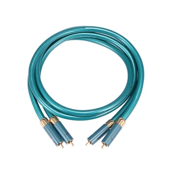 

New High-End Amplifier Interconnect High Purity Pure Copper Conductor RCA Cable 2RCA To 2RCA Male Audio Cable