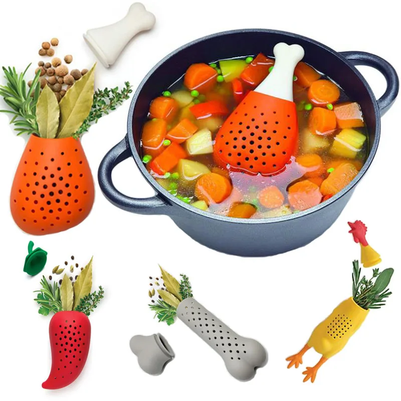 Силиконовая кастрюля для заварки куриных трав, безопасный букет, супы, инструменты для приготовления пищи