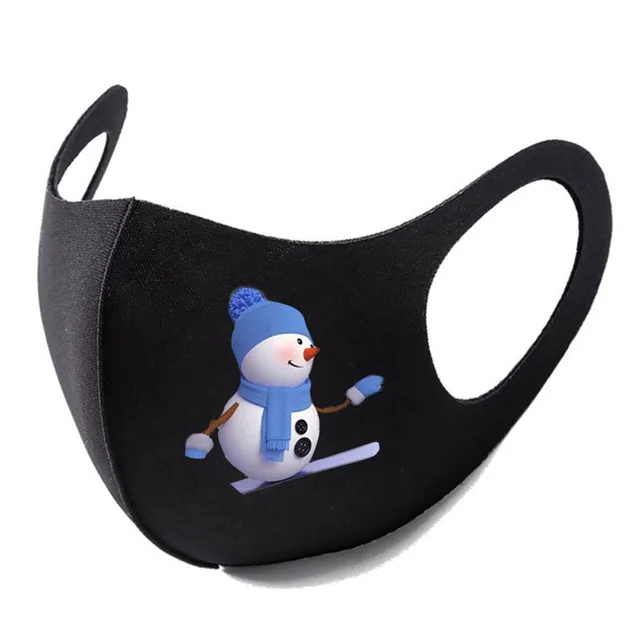 Christmas Prints Mask Adult Reusable Colorful Fabric Face Xmas Print Unisex Neutral Washable Masks Earloop Bandage Masques D