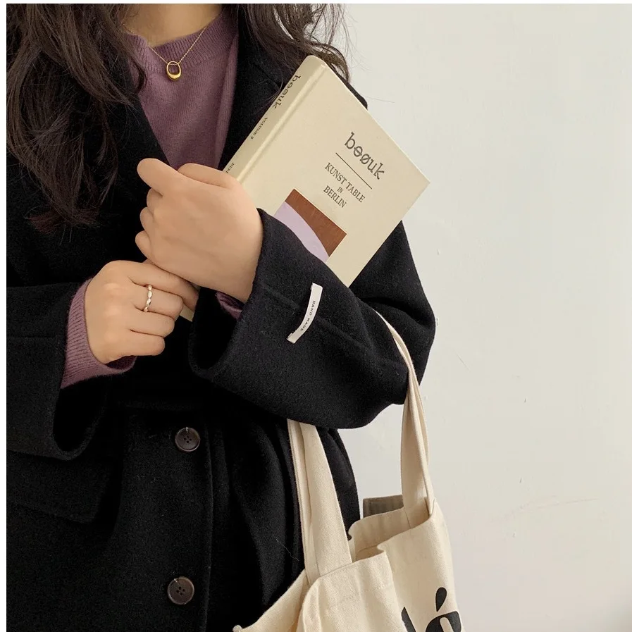 Южная Корея Официальный сайт INS Рекомендуемые зимние новые продукты теплый однобортный костюм воротник Шерстяной Жакет удлиненный свободный
