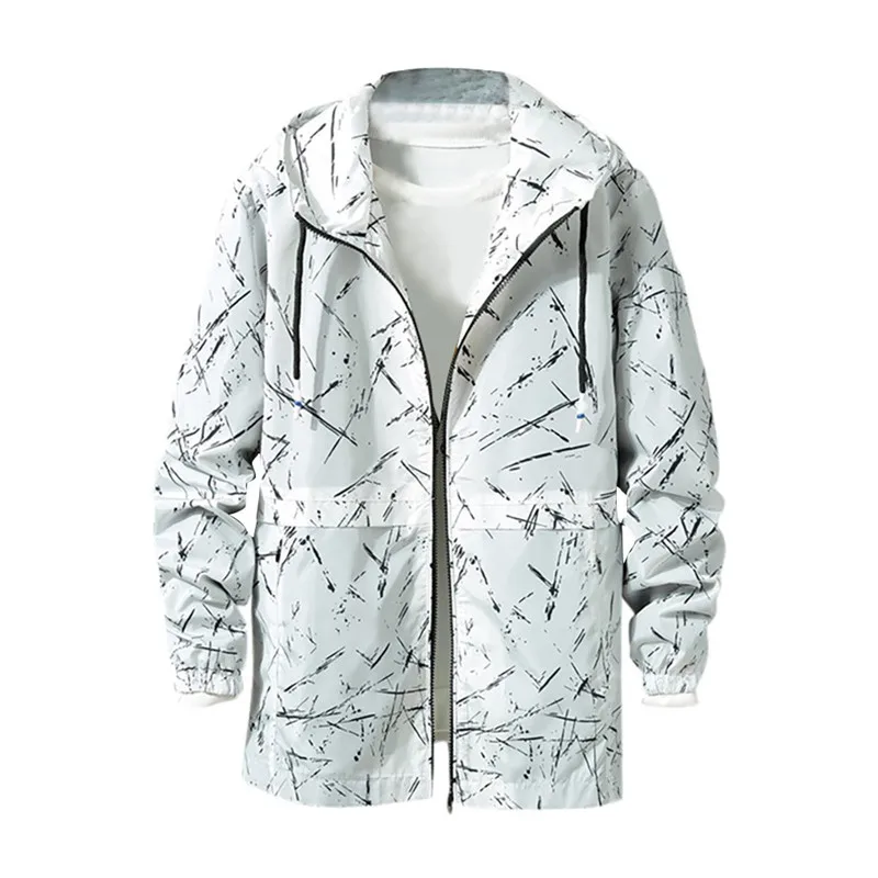 Men Sports Casual Wear Zipper Fashion Tide Hoodies Jacket Fall Sweatshirts Autumn Winter Coat Large Size Hiking Jackets #2G15 (14)