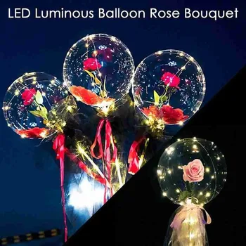 

LED Light Balloon Stick Birthday Party Decorations kids Clear Balloons Holder Wedding Decor Baloon Supplies 1PC