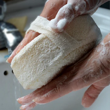 Loofah naturale doccia sfregamento esfoliante bagno spugna palla da bagno massaggio sano spazzola da massaggio sana spazzole da bagno