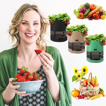 

DIY Potato GrowPlanter FeltCloth Planting Container Bag Thicken Garden Pot Home goodies Convenient and practical safety Freshnes