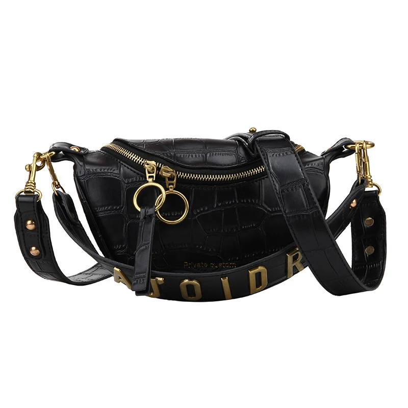 Black Shoulder Bags CCRXRQ Аллигатор женские сумки высокого качества из искусственной кожи женские сумки на плечо брендовая дизайнерская сумка через плечо сумка на цепочке - Цвет: Black Shoulder Bags