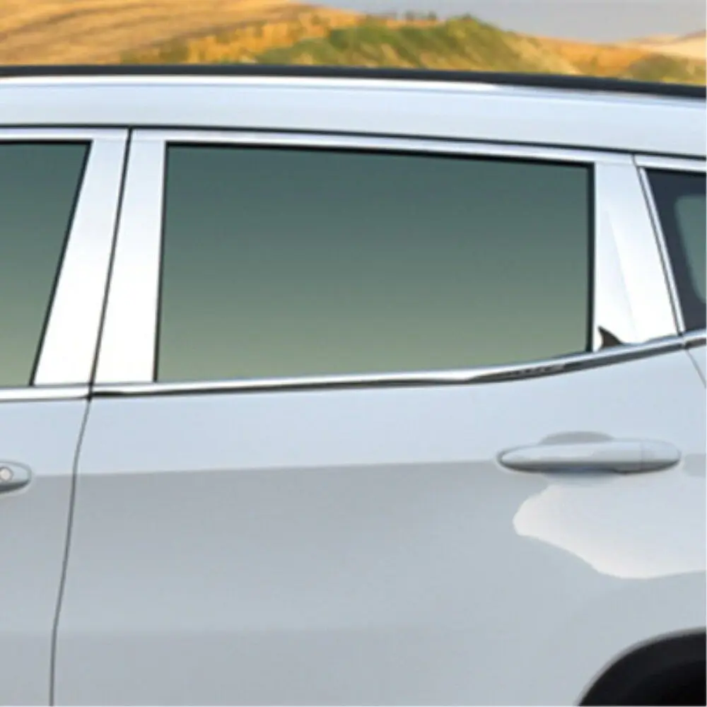 For Jeep Compass 2017 2018 Mk2 Stainless Window Center Pillar Post