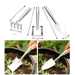 Mini outil de jardinage trois pièces, petite pelle/râteau/pelle pour la plantation de fleurs et de succulents outils de jardinage 