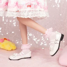 Корейские женские носки в стиле Харадзюку розовые кружевные носки принцессы для девочек хлопковые носки
