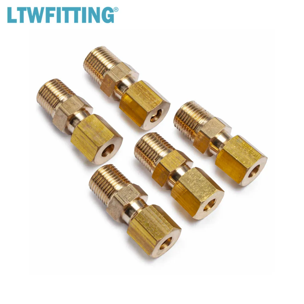 LTWFITTING Brass 3/16&quot OD x 1/8&quot Male NPT Compression Connector Fitting | Обустройство дома