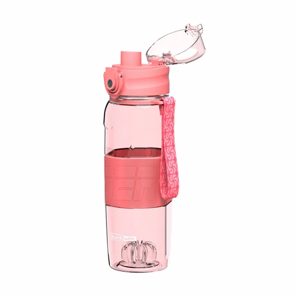 kitchen accessories GERGY Sport Water Bottle Anti-Slip for Fitness Outdoor Travel Leakproof 500ml kitchen gadgets dropshipping - Цвет: Pink