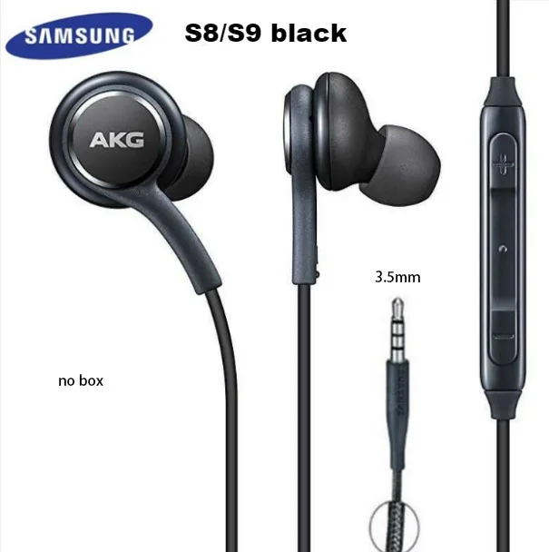S8 black no box Samsung AKG Наушники EO-IG955 3,5 мм наушники-вкладыши с микрофоном Проводная гарнитура для samsung Galaxy s10 S9 S8 S7 S6 S5 S4 HUAWE смартфон - Цвет: S8 black no box