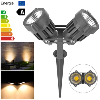 

Rotatable Flood Light Waterproof 10W COB LED Dual Lawn Flood Light Yard Patio Path Spotlight Lamp With Spike AC 12V Decoration
