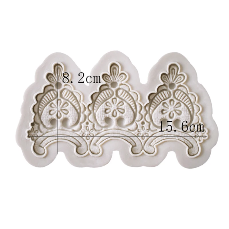 Flower Border Silicone Mold Fondant Mould Cake wedding Decorating Tools