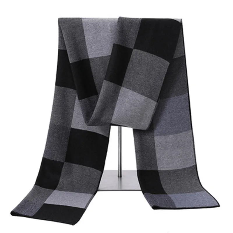 Men's Scarf Knitted Thick Warm Neck Fashion Design Leisure winterScarf Winter CashmereHigh Quality Warm Scarf Scarf 2