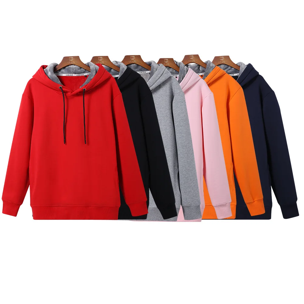 Новая мужская толстовка с капюшоном повседневная 2020 однотонная размера плюс