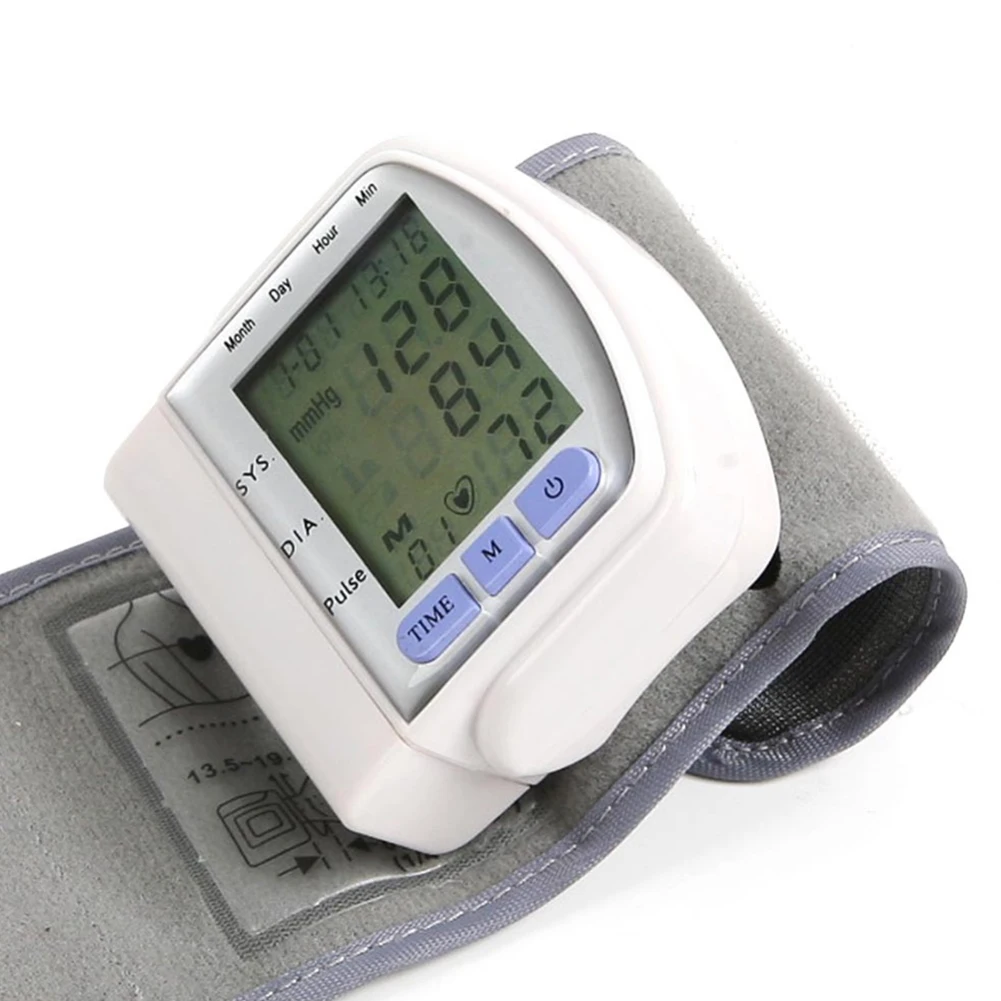 Медицинский прибор для домашнего использования, измеритель артериального давления на запястье, пульсометр с ЖК-дисплеем, Автоматический Сфигмоманометр, цифровой портативный измеритель