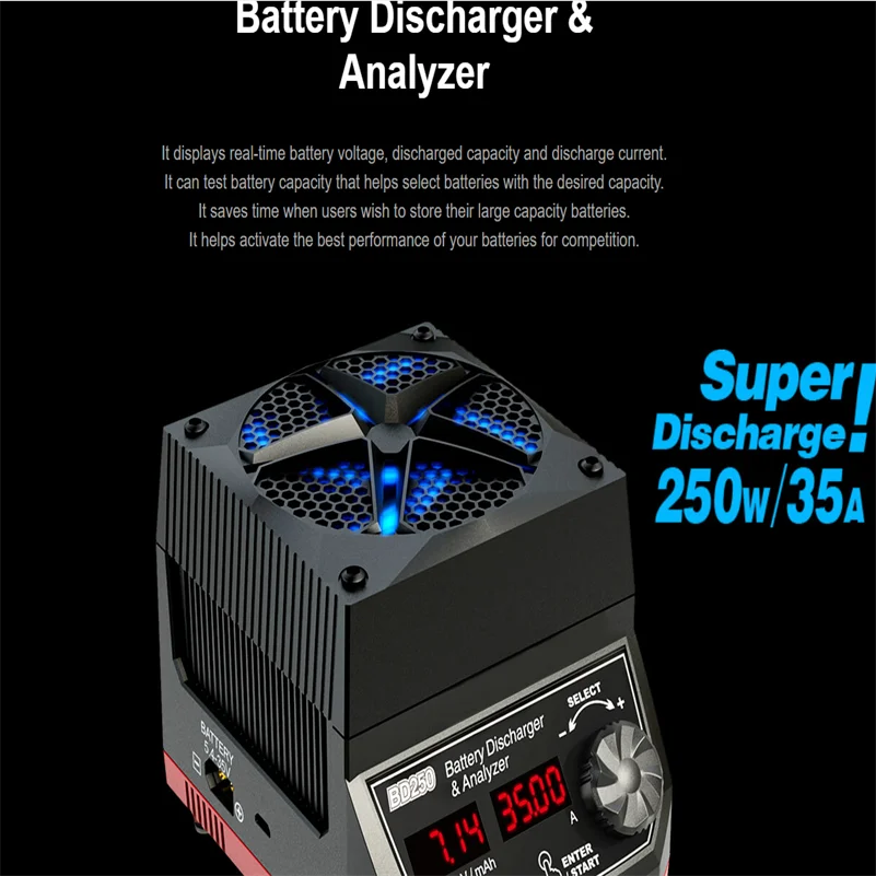 SKYRC BD200 battery discharge analyzer discharge 5.4V-35V battery load constant power constant current capacity tester kit