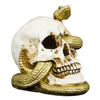 

Bar Skull Light Scary Snake LED Atmosphere Resin Halloween Decor Masquerade Ornament Creepy Night Desktop Party Props Simulation