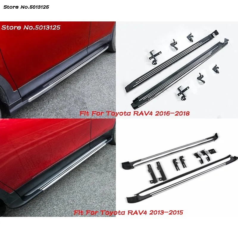Авто боковой шаг бар педали nurf бар Nerf бар модификация подножки для Toyota RAV4 RAV-4 2013-- автомобильные аксессуары
