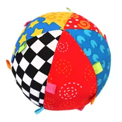 Детский шар красочный сенсорный мячик игрушка мягкое кольцо колокольчик мяч Ранние развивающие игрушки Музыкальный шар для