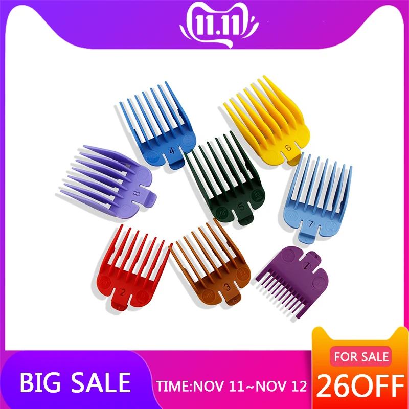 

8 Pieces of Universal Hair Clipper Limit Comb Guide Attachment Size Accessories Professional Hair Clipper Modeling Accessories