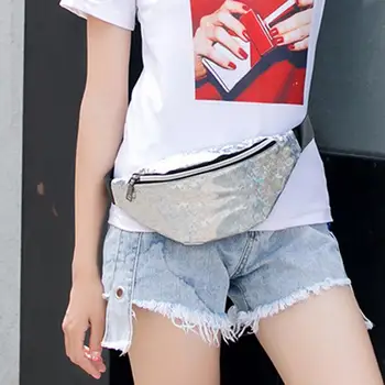 

Fashion Sequin Women Waist Bag Fanny Pack Casual Zip Belt Money Phone Pouch Waist Bag Fanny Pack Waist Bag Fanny Pack for women