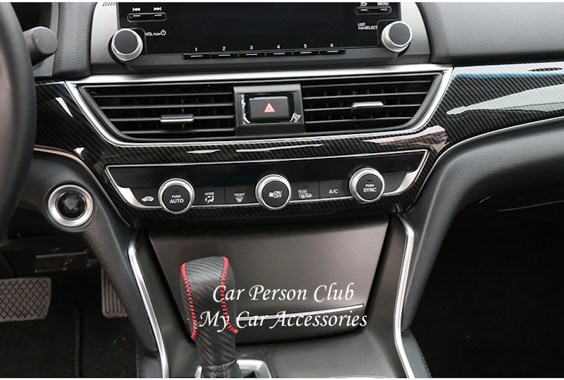 Для Honda Accord 10th внутренний центральный инструмент пульт управления полоса крышка отделка рамка литье ABS хром автомобильный аксессуар