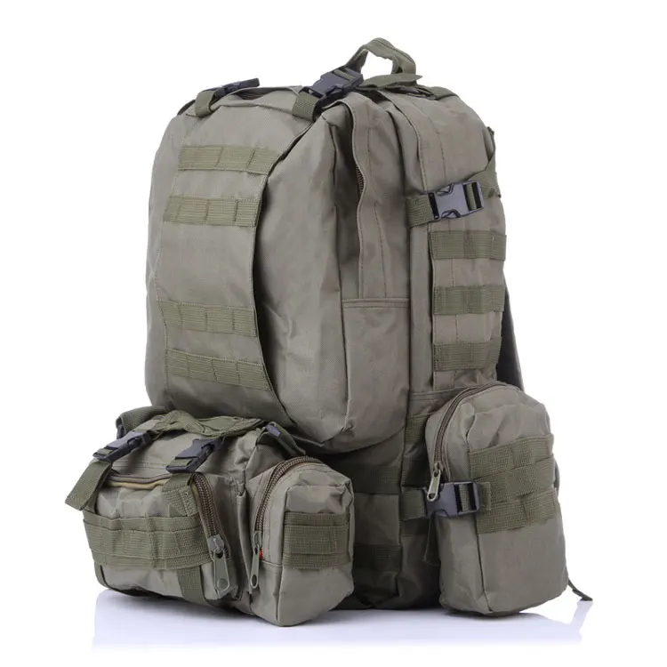 50л тактический рюкзак 4 в 1 Военная Сумка армейский Рюкзак Molle спортивная сумка для отдыха на природе походный рюкзак дорожная сумка для альпинизма - Color: Green