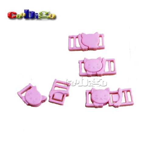BabyPink 10 шт цветные пластиковые 3/" Кошачьи головы безопасные отрывающиеся пряжки для нижнего белья Домашние животные воротник и сумка тесьма аксессуар для одежды сделай сам - Цвет: BabyPink