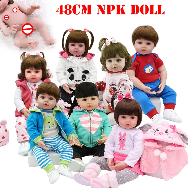 NPK кукла 48 см полный корпус силиконовые куклы reborn baby куклы реалистичные для маленьких девочек bebe reborn мягкие игрушки, куклы для ванной подарок