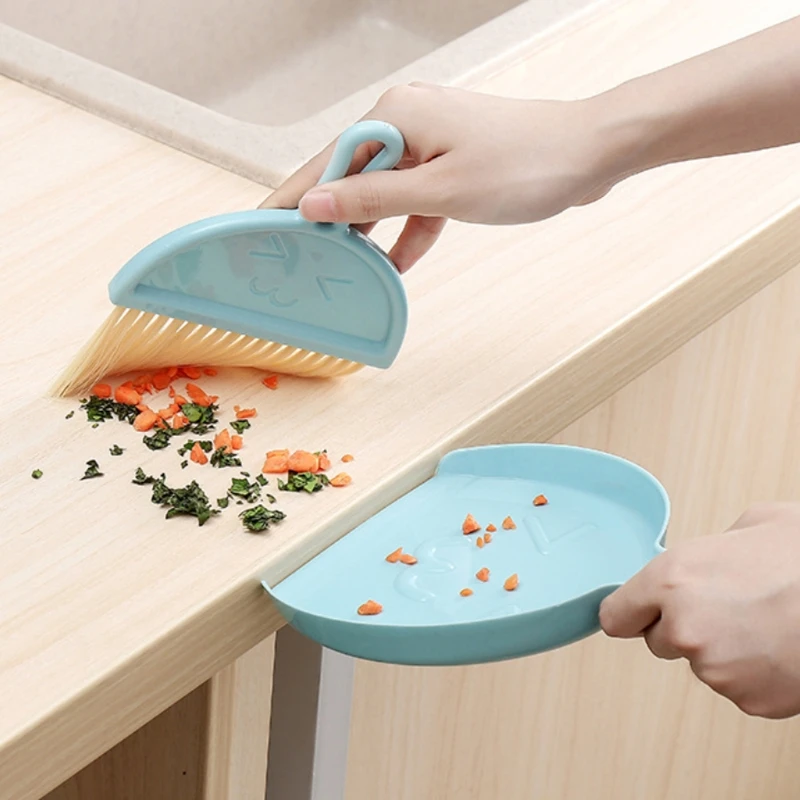 Mini Small Broom Dustpans Set Cleaning Brush Desktop Garbage Shovel