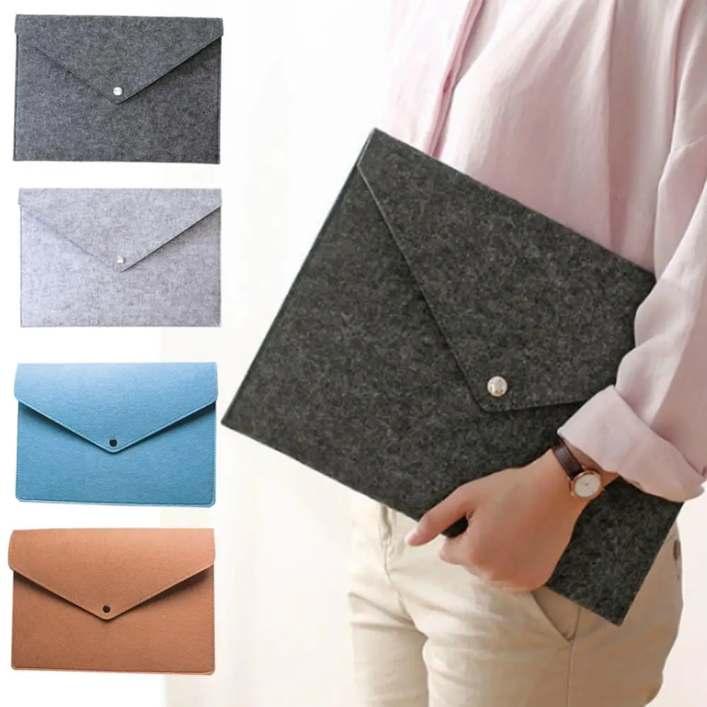 

A3 Big Capacity File Folders Felt Bags Business Briefcases Stationery Organizer Storage Bag Document Cases Gifts