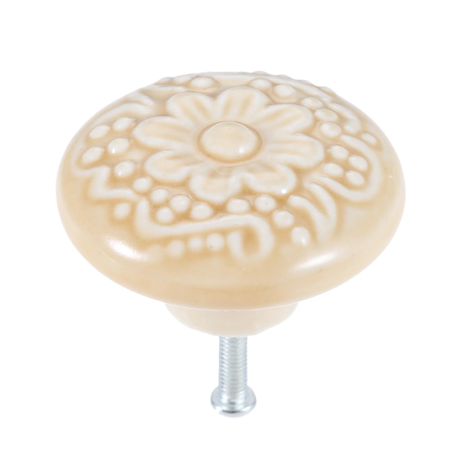 Furniture Knobs Painted Ceramic Ball Handle Cupboard Dresser Drawer Round Pull Decor Retro Kitchen Country Screw