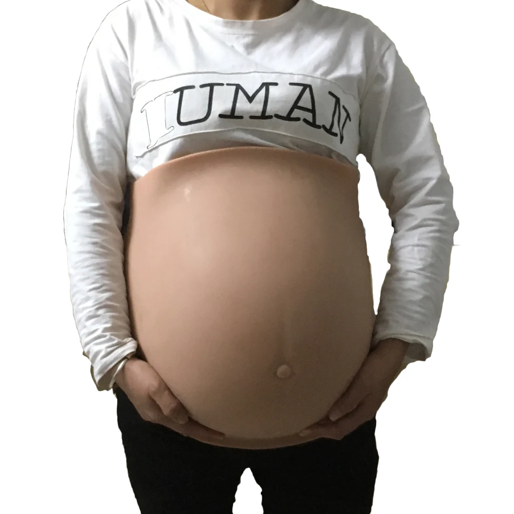 gemelas silicona artificial embarazada vientre falso tetas falso bebé bump  unisex para traje película apoyos