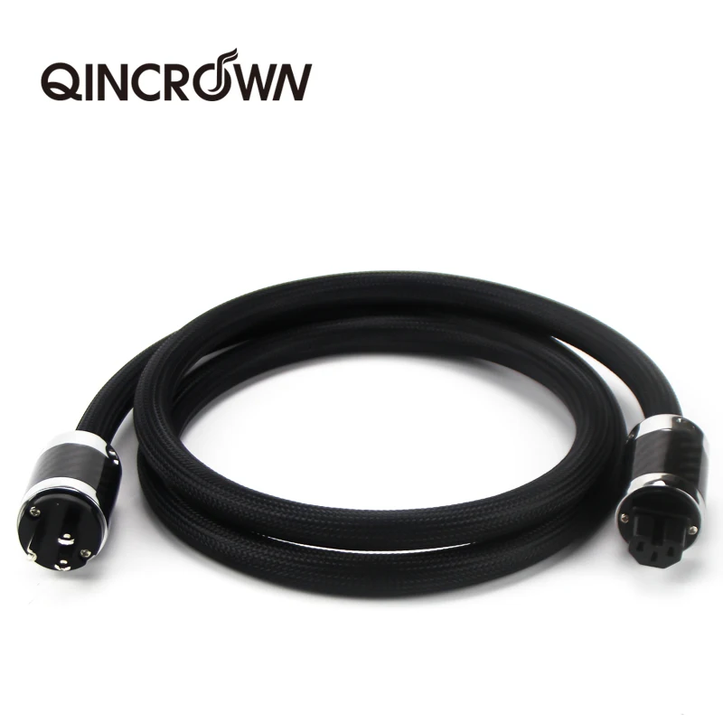 QINCROWN Furukawa энтузиастов шнур питания усилитель CD аудио шнур питания, Hi-Fi, сетевой шнур медный дактилоскопический запорный клапан - Цвет: US plug