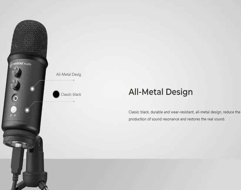 MOZA MIRFAK TU1 Professional Kit USB Condenser Microphone description image 7