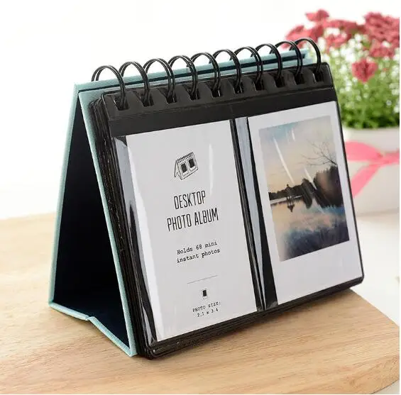 Sky Blue 68 карманов мини мгновенный Полароид фотоальбом чехол для Fujifilm Instax Мини пленка instax Мини Фотоальбом для полароидов для свадьбы - Цвет: Sky Blue