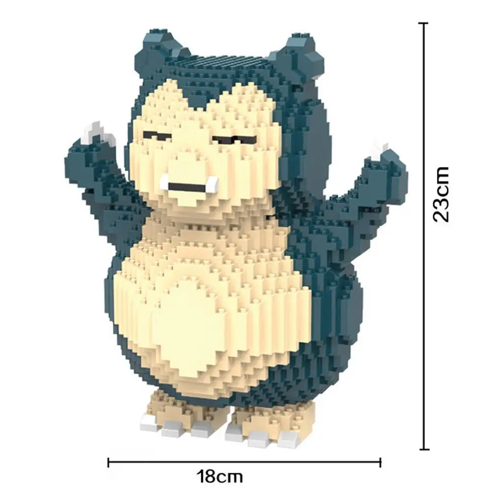 

hot LegoINGlys creators classic japan Cartoon Anime Snorlax poke game Monsters mini Micro Diamond Blocks model bricks toys gift