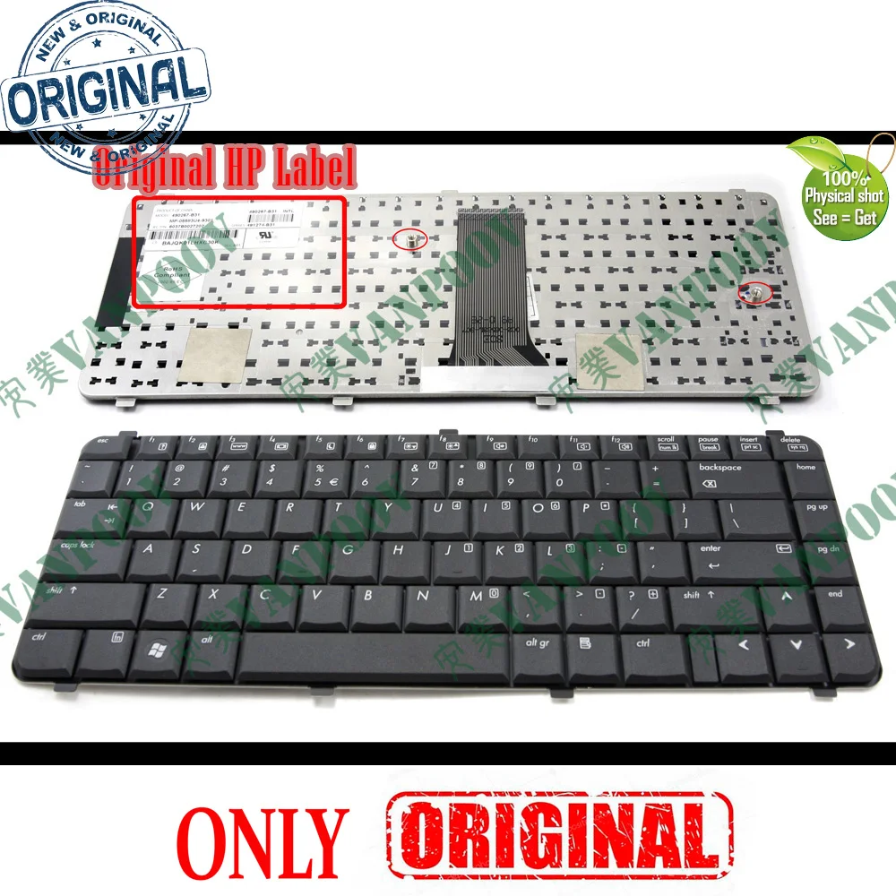 Клавиатура для ноутбука HP Compaq 6530s 6730s 6531s 6731s 6535s 6735s US 490267 B31 491274 V061126BS1|keyboard for hp|notebook
