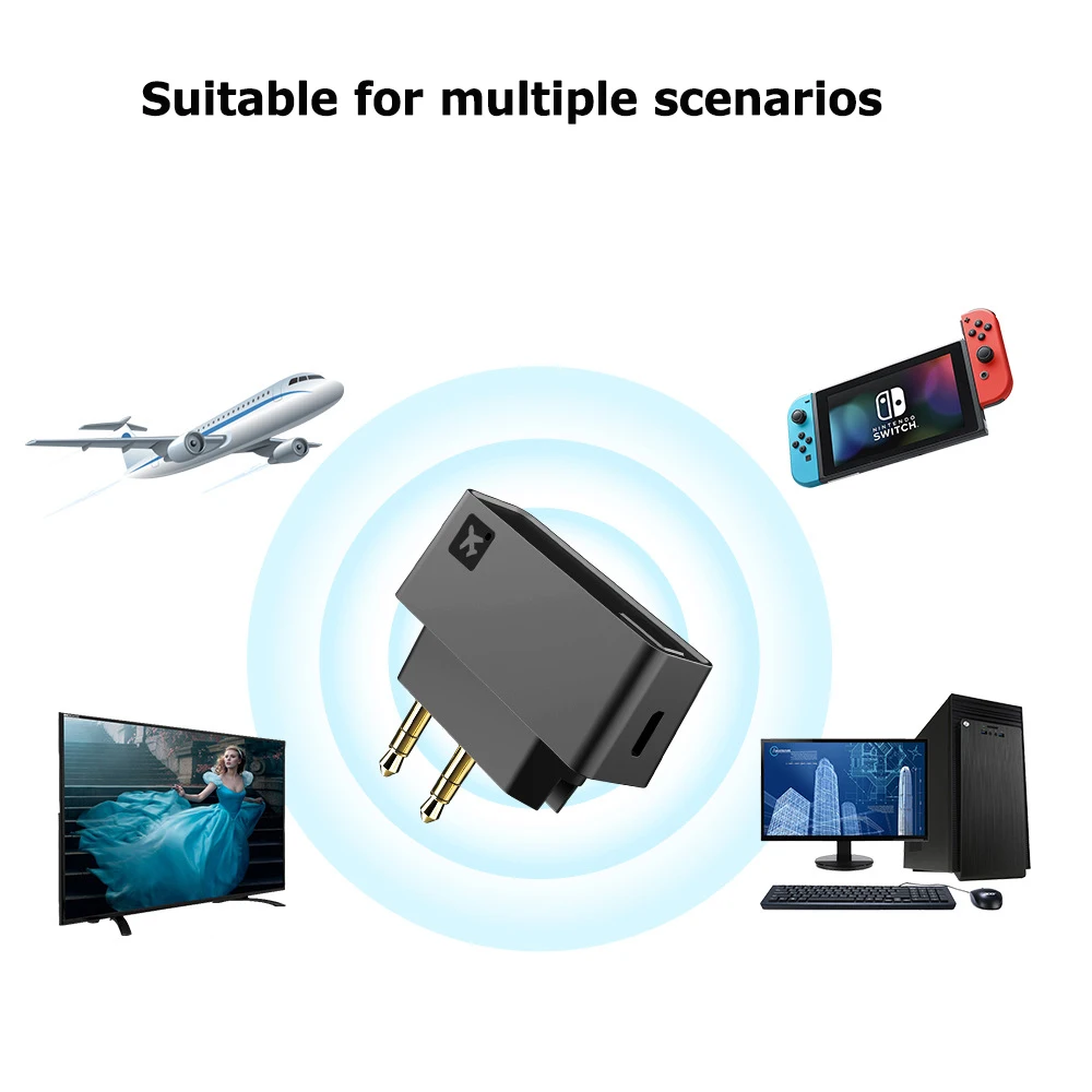 2020 Bluetooth 5 0 передатчик беспроводной авиационный аудио адаптер для Airlines Inflight
