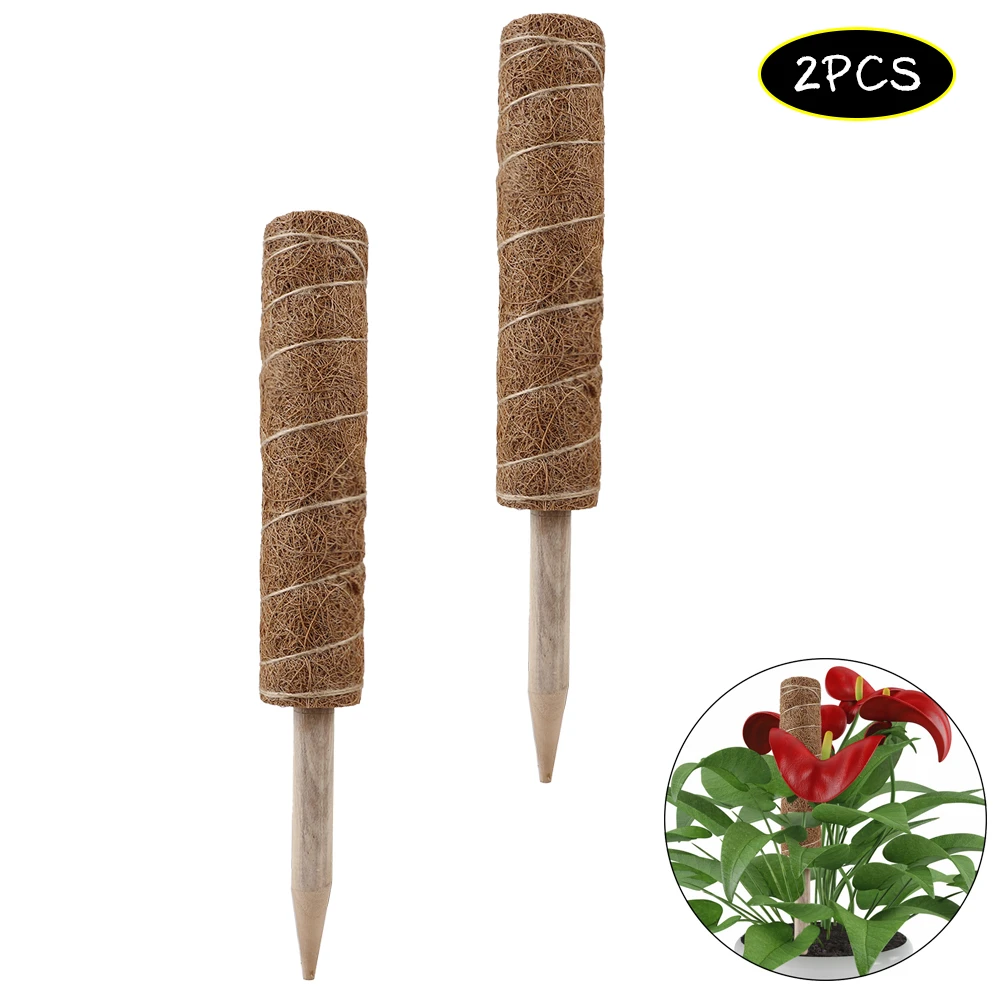 

Plants Holder Wooden Supporter Indoor Plants Coir Moss Totem Pole Climbing Moss Stick for Plant Support Extension