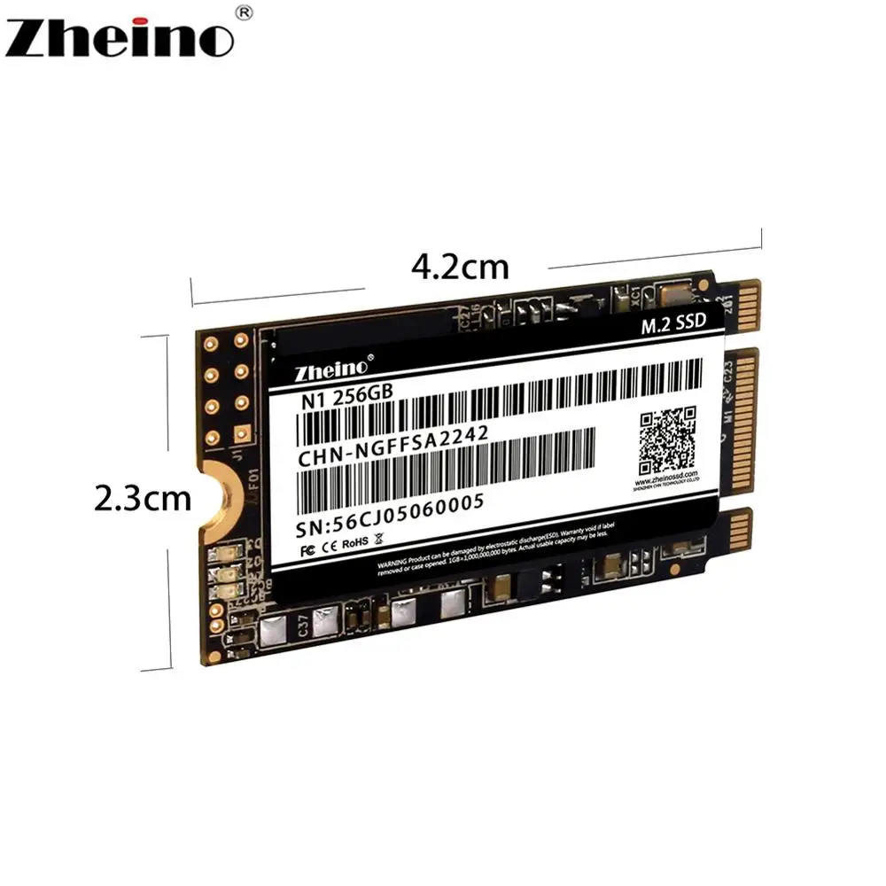 Zheino M.2 2242 256 ГБ SSD SATA NGFF Внутренний твердотельный жесткий диск для