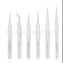 6 штук ФТС Нержавеющая сталь промышленные антистатические щипцы/Precision Non-магнитный Пинцет лаборатории Ювелирные изделия профессии Tweez