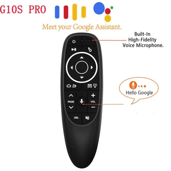 

G10S Pro Air Mouse Backlit 2.4GHz Wireless Gyroscope Sensing IR Learning Voice remote control with Microphone For Android tv Box